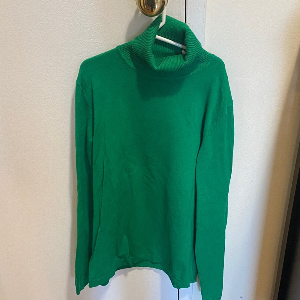 Green Turtleneck Sweater